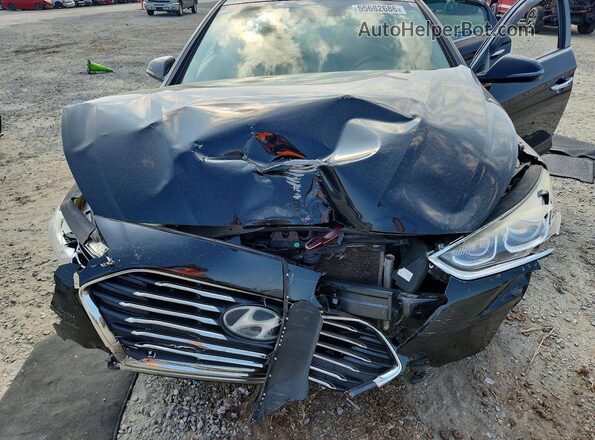 5NPE34AFXJH599288 2018 HYUNDAI SONATA Черный Вид задней части салона