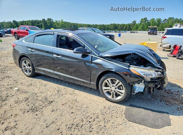 5NPE34AFXJH599288 2018 HYUNDAI SONATA Черный Передняя правая четверть