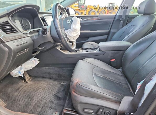 5NPE34AFXJH599288 2018 HYUNDAI SONATA Черный Вид салона спереди