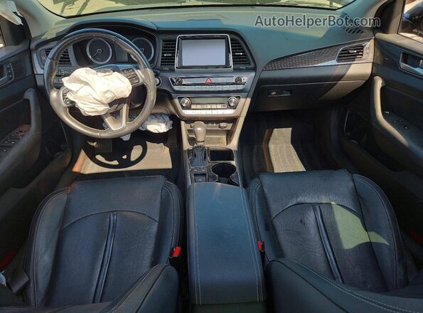5NPE34AFXJH599288 2018 HYUNDAI SONATA Черный Вид панели приборов