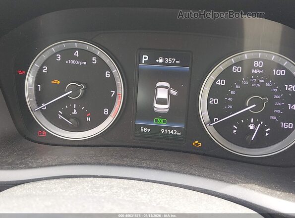 5NPE34AFXJH636033 2018 HYUNDAI SONATA White Հետևի նստատեղերի տեսք