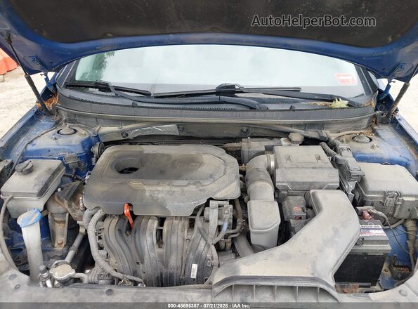 5NPE34AFXJH641300 2018 HYUNDAI SONATA Blue უკანა ხედი