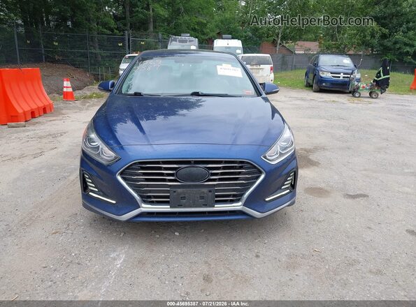 5NPE34AFXJH641300 2018 HYUNDAI SONATA Blue ხელსაწყოთა პანელის ხედი