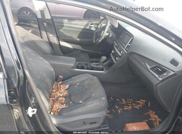 5NPE34AFXJH680663 2018 HYUNDAI SONATA Black Widok wnętrza z przodu