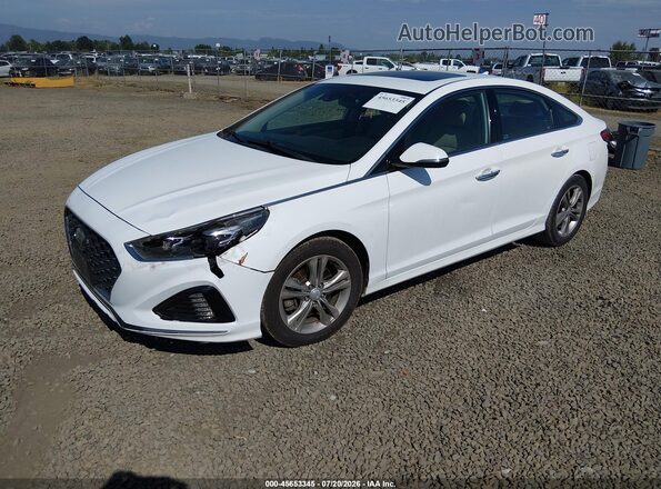 5NPE34AFXJH705934 2018 HYUNDAI SONATA White Vista tres cuartos delantera izquierda
