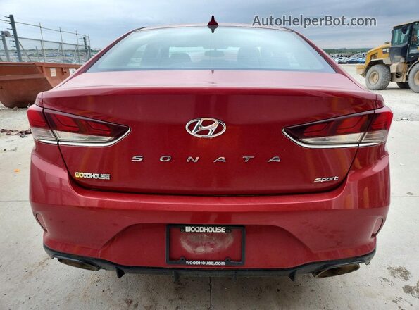5NPE34AFXJH727643 2018 HYUNDAI SONATA Red Հետևի տեսք