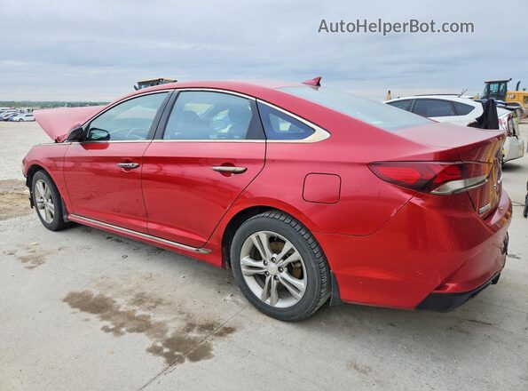 5NPE34AFXJH727643 2018 HYUNDAI SONATA Red Հետևի ձախ