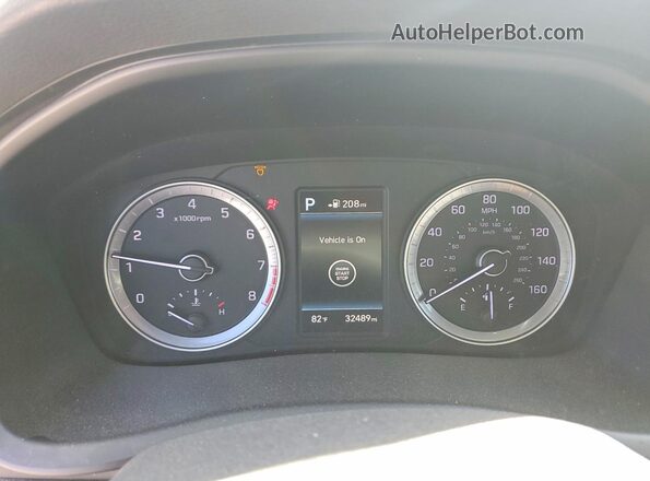 5NPE34AFXKH737722 2019 HYUNDAI SONATA Серебряный Вид щитка приборов