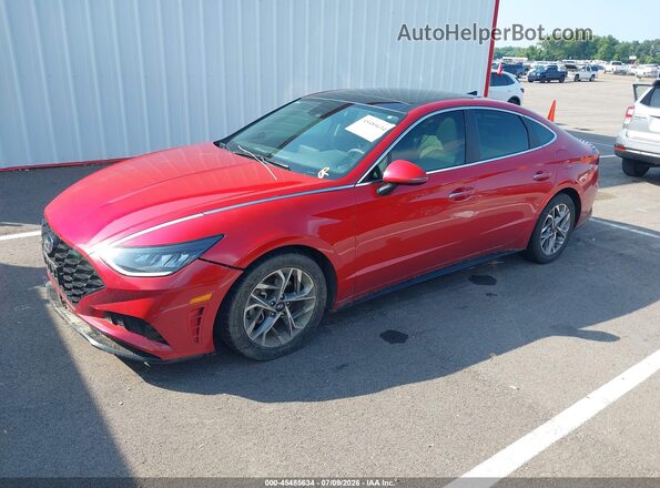 5NPEF4JA0LH002017 2020 HYUNDAI SONATA Red Przód lewy