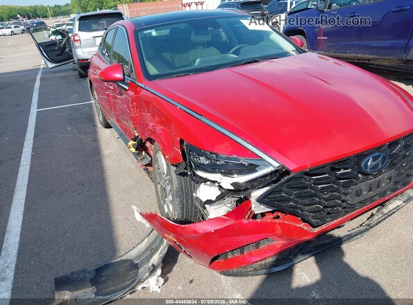 5NPEF4JA0LH002017 2020 HYUNDAI SONATA Red Widok z przodu