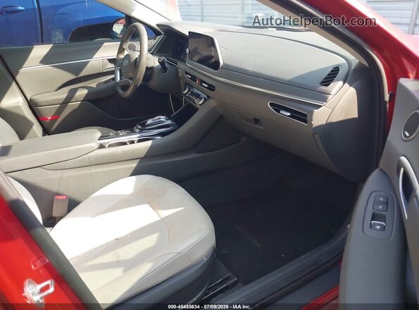 5NPEF4JA0LH002017 2020 HYUNDAI SONATA Red Widok wnętrza z przodu