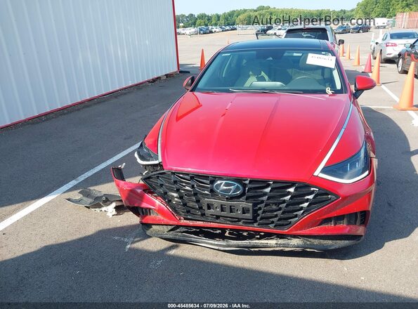 5NPEF4JA0LH002017 2020 HYUNDAI SONATA Red Widok wnętrza z tyłu