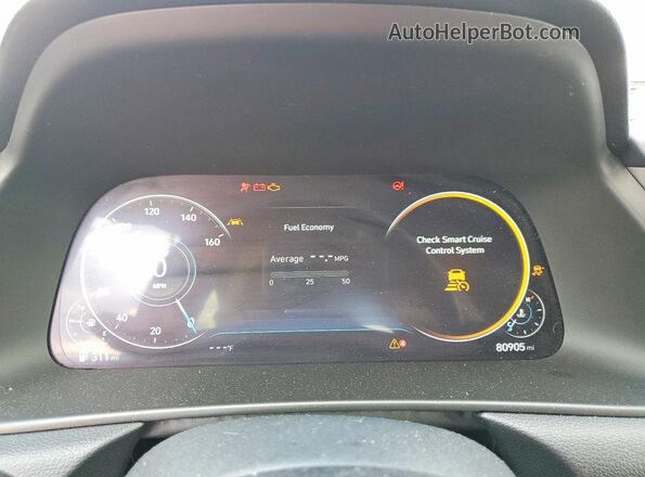 5NPEF4JA0MH086597 2021 HYUNDAI SONATA Gray ხელსაწყოთა პანელის ხედი