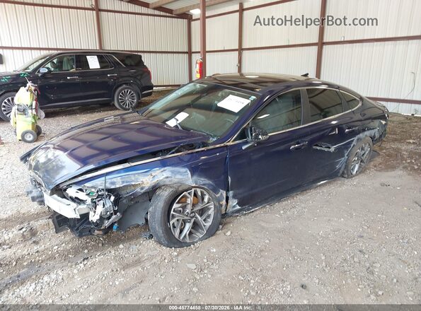 5NPEF4JA2MH102587 2021 HYUNDAI SONATA Blue Front left