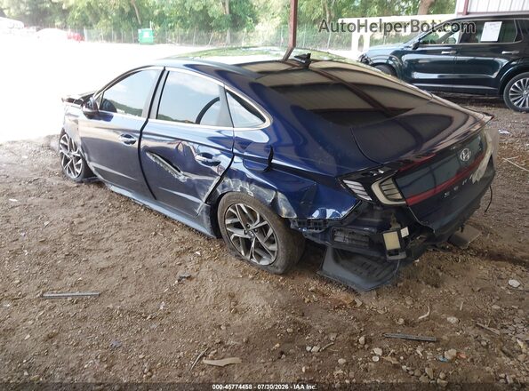 5NPEF4JA2MH102587 2021 HYUNDAI SONATA Blue Rear left