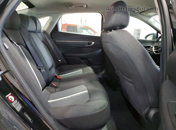 5NPEF4JA3LH024142 2020 HYUNDAI SONATA Black უკანა სავარძლების ხედი