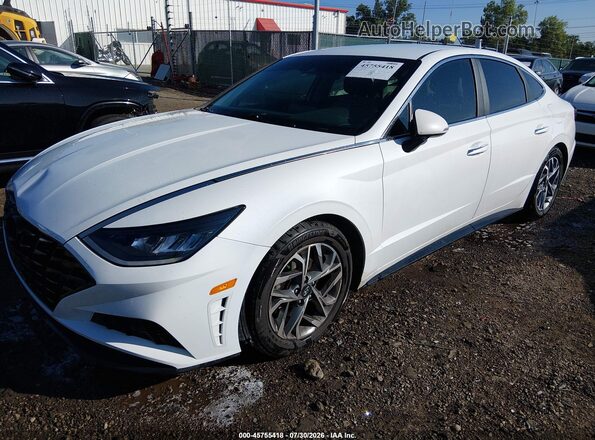 5NPEF4JA6LH057331 2020 HYUNDAI SONATA White Առջևի ձախ երեք քառորդ տեսարան