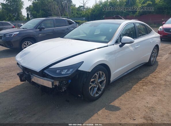 5NPEF4JAXMH078913 2021 HYUNDAI SONATA White Передня ліва чверть