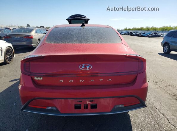5NPEG4JA5MH082624 2021 HYUNDAI SONATA Red Հետևի տեսք