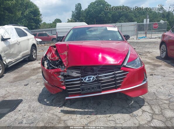 5NPEG4JAXMH073112 2021 HYUNDAI SONATA Red Instrument cluster view