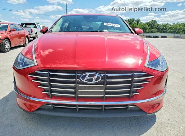 5NPEG4JAXMH117917 2021 HYUNDAI SONATA Red Vista frontal