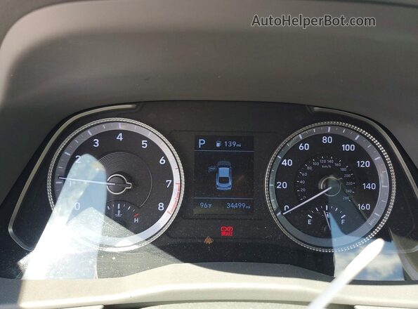 5NPEG4JAXMH117917 2021 HYUNDAI SONATA Red Vista del cuadro de instrumentos