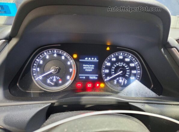 5NPEG4JAXMH124544 2021 HYUNDAI SONATA Blue Widok zestawu wskaźników