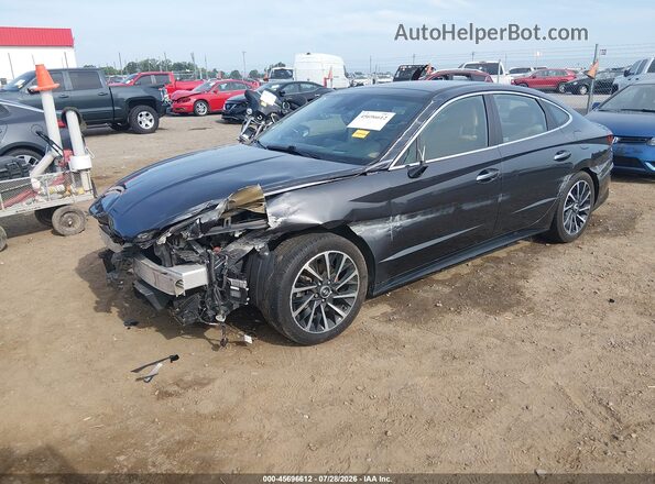 5NPEH4J20MH076106 2021 HYUNDAI SONATA Серый Передняя левая четверть
