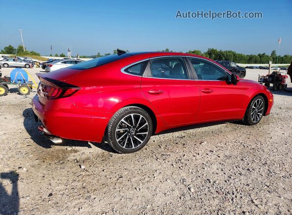 5NPEH4J20MH086828 2021 HYUNDAI SONATA Red Tył prawy