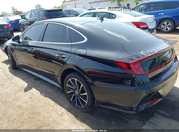 5NPEH4J21MH090581 2021 HYUNDAI SONATA Black Հետևի ձախ