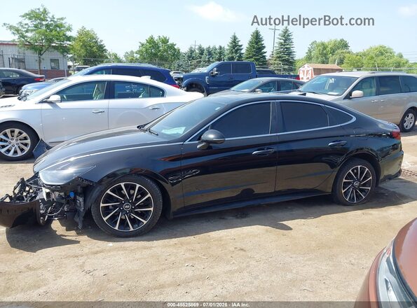 5NPEH4J21MH090581 2021 HYUNDAI SONATA Black Սալոնի 360 աստիճան տեսք