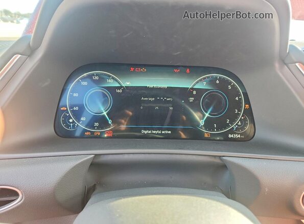 5NPEH4J22LH018030 2020 HYUNDAI SONATA Красный Вид щитка приборов