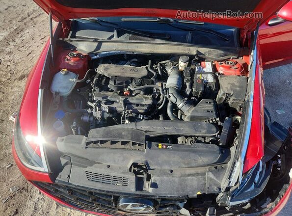 5NPEH4J22LH018030 2020 HYUNDAI SONATA Красный Вид задней части салона