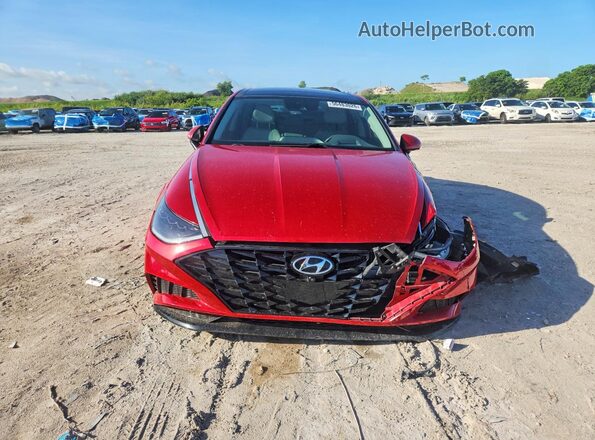 5NPEH4J22LH018030 2020 HYUNDAI SONATA Красный Вид спереди