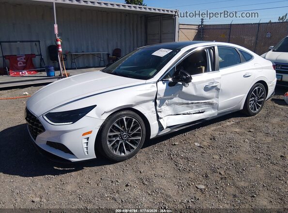 5NPEH4J22LH052596 2020 HYUNDAI SONATA White Przód lewy