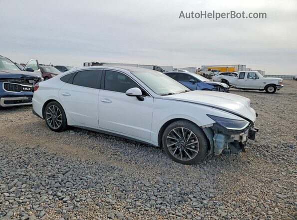 5NPEH4J23LH043812 2020 HYUNDAI SONATA Белый Передняя правая четверть