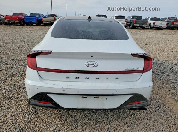 5NPEH4J23LH043812 2020 HYUNDAI SONATA Белый Вид сзади