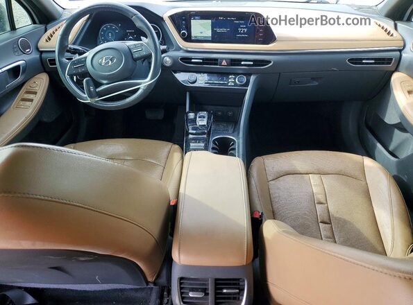 5NPEH4J23LH043812 2020 HYUNDAI SONATA Белый Вид панели приборов