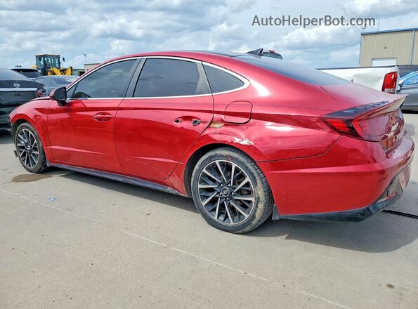 5NPEH4J23MH079940 2021 HYUNDAI SONATA Red Հետևի ձախ