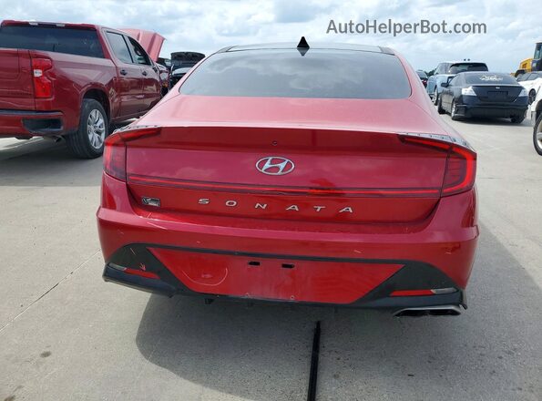 5NPEH4J23MH079940 2021 HYUNDAI SONATA Red Հետևի տեսք
