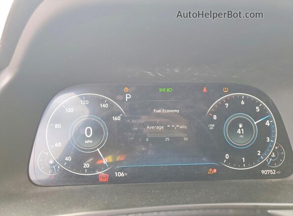 5NPEH4J23MH079940 2021 HYUNDAI SONATA Red Սարքավորումների վահանակի տեսք