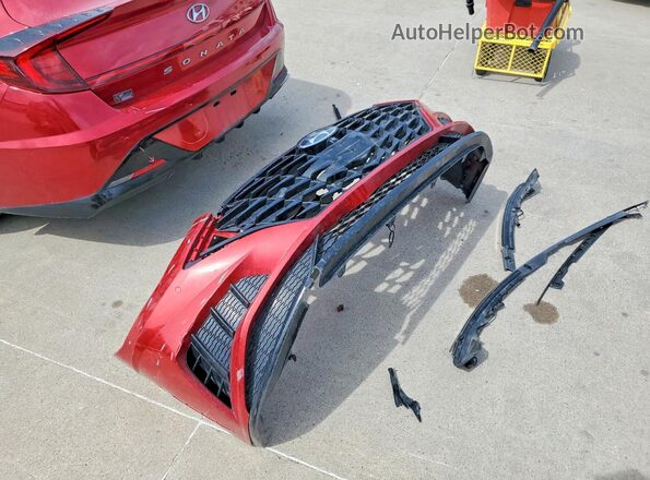 5NPEH4J23MH079940 2021 HYUNDAI SONATA Red Շարժիչի բաժամունքի տեսք