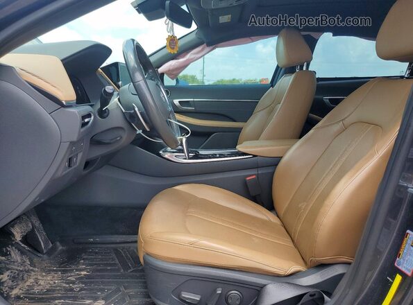 5NPEH4J23MH089996 2021 HYUNDAI SONATA Charcoal Vista interior delantera