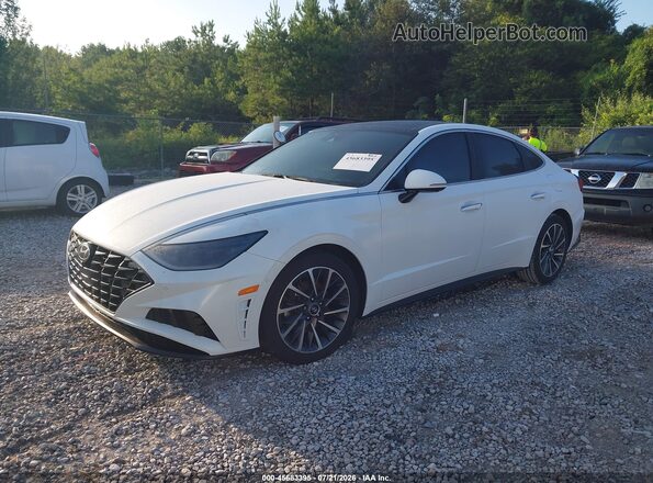 5NPEH4J23MH109924 2021 HYUNDAI SONATA Белый Передняя левая четверть