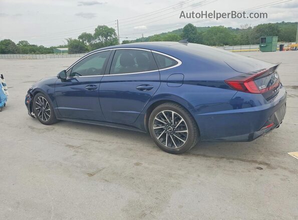 5NPEH4J24MH098948 2021 HYUNDAI SONATA Blue უკანა მარცხენა