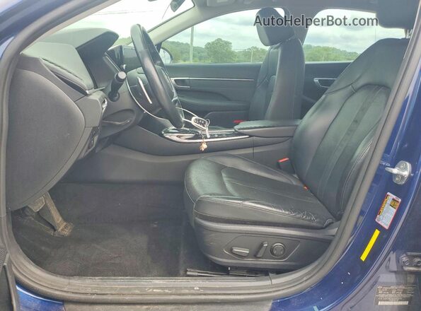 5NPEH4J24MH098948 2021 HYUNDAI SONATA Blue წინა სალონის ხედი