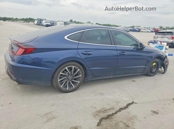5NPEH4J24MH098948 2021 HYUNDAI SONATA Blue უკანა მარჯვენა