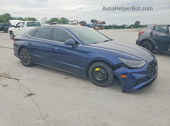 5NPEH4J24MH098948 2021 HYUNDAI SONATA Blue წინა მარჯვენა