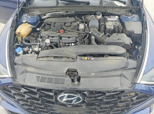 5NPEH4J24MH098948 2021 HYUNDAI SONATA Blue უკანა სალონის ხედი