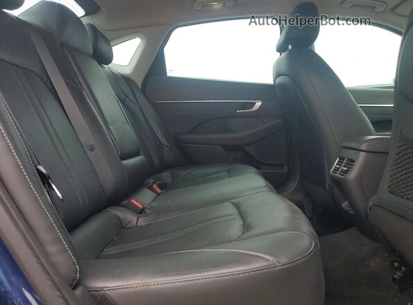 5NPEH4J24MH098948 2021 HYUNDAI SONATA Blue უკანა სავარძლების ხედი